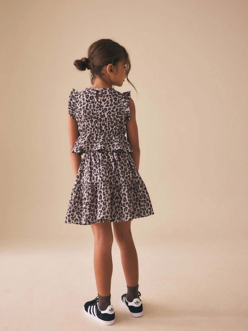 Girls Leopard Print Skirt and Top Set - NWT 7yrs